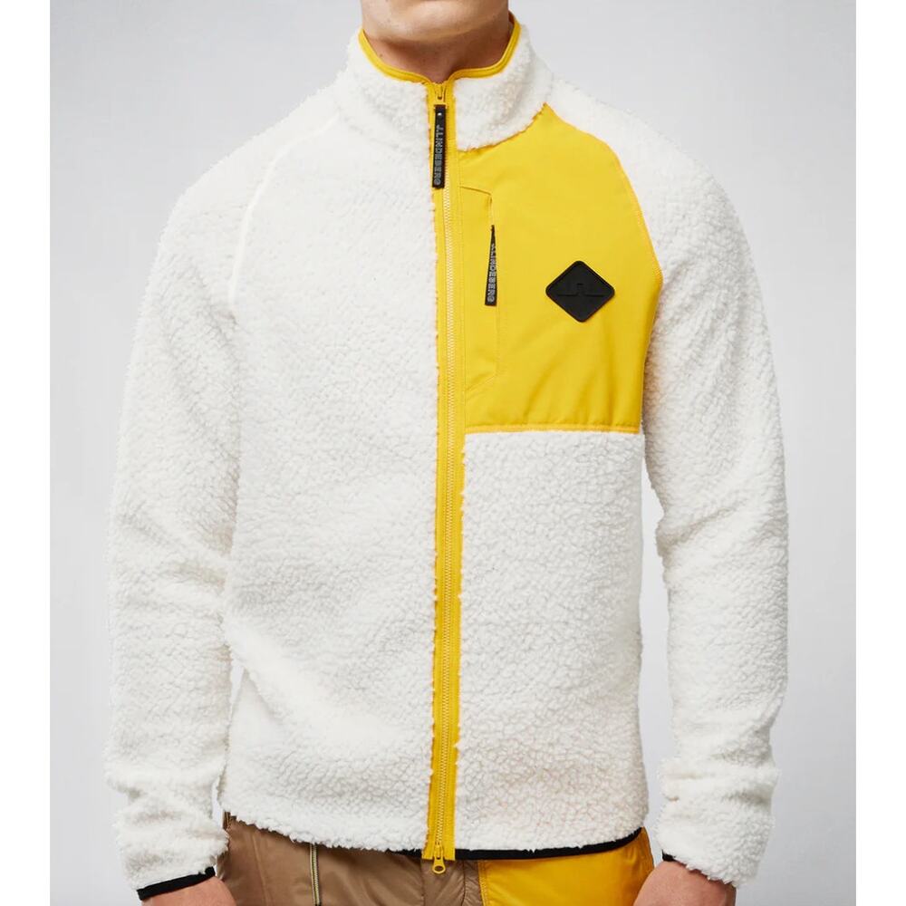 NWT J.Lindeberg Zeke Mid Layer Jacket Cloud White, XL, Full Zip